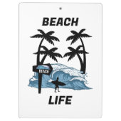 Funny Beach Wave Klemmbrett (Rückseite)