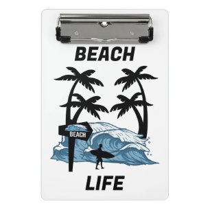 Funny Beach Wave Mini Klemmbrett