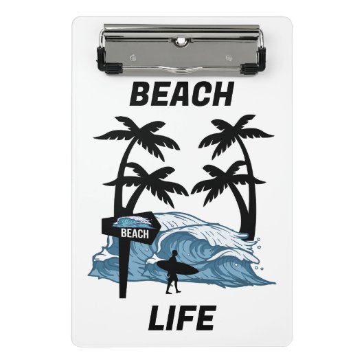 Funny Beach Wave Mini Klemmbrett (Vorderseite)