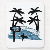 Funny Beach Wave Mousepad (Vorne)