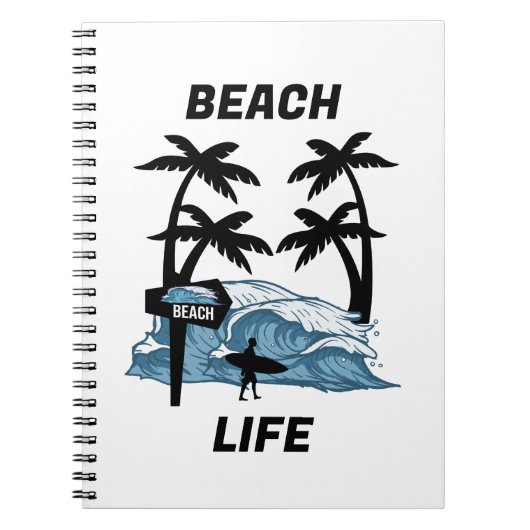Funny Beach Wave Notizblock (Vorderseite)