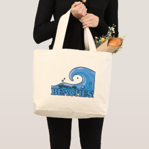 Funny Beach Wave Totbeutel Jumbo Stoffbeutel