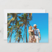 Funny Beach Wedding Foto Save the Date (Rückseite)
