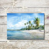 Funny Beach Wedding Foto Save the Date