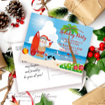 Funny Beach Weihnachten Party Einladung Postcard Postkarte<br><div class="desc">Genießen Sie den Urlaubssgeist mit einer Drehung und verbreiten Sie das Merriment mit unseren Custom Funny Beach Weihnachtskarten Postkarten. Der warme Sandstrand und die coolen Urlaubssäle bilden eine kahle Kombination, die sicher zum Lachen führt. Personalisieren Sie jede Karte mit Ihrer eigenen Nachricht, um diese zusätzliche persönliche Touch hinzuzufügen. Diese humorvollen...</div>