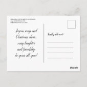 Funny Beach Weihnachtseinladung Postkarte (Rückseite)