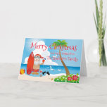 Funny Beach Weihnachtsgrüße Karte<br><div class="desc">Funny Beach Weihnachten Grüße Postkarte. Der Text kann über das Menü "Details" geändert werden. Klicken Sie auf den Button "Anpassen" und können Sie Text- und Farbstil ändern. Andere Farben sind verfügbar. Bitte kontaktieren Sie mich,  wenn Sie Hilfe benötigen,  passende Artikel benötigen oder besondere Wünsche haben.</div>