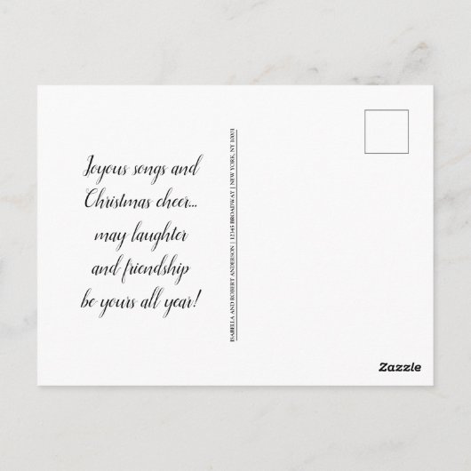 Funny Beach Weihnachtsgrüße Postkarte (Rückseite)