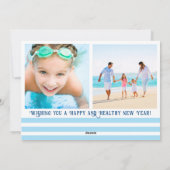 Funny Beach Weihnachtsküste Feiertagskarte (Rückseite)