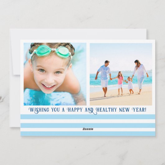 Funny Beach Weihnachtsküste Feiertagskarte (Rückseite)