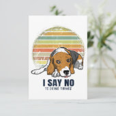 Funny Beagle / Beagle Dog Liebhaber Danke Karte (Stehend Vorderseite)