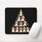 Funny Beagle Christmas Tree Dog Lovers Women Men X Mousepad (Mit Mouse)