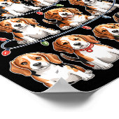 Funny Beagle Christmas Tree Dog Lovers Women Men X Poster (Ecke)