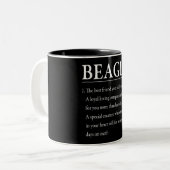 Funny Beagle Definition Zweifarbige Tasse (Vorderseite Links)