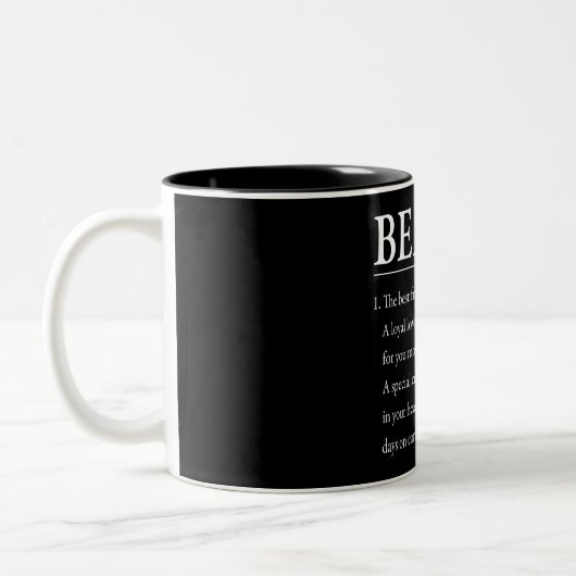 Funny Beagle Definition Zweifarbige Tasse (Links)