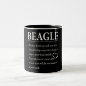 Funny Beagle Definition Zweifarbige Tasse (Mittel)