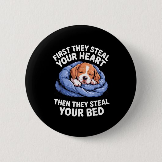 Funny Beagle Design For Men Women Hound Beagle Dog Button (Vorderseite)