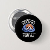 Funny Beagle Design For Men Women Hound Beagle Dog Button (Vorne & Hinten)
