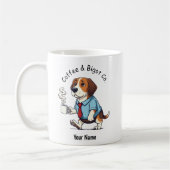 Funny  Beagle dog Business Suit Coffee Kaffeetasse (Links)
