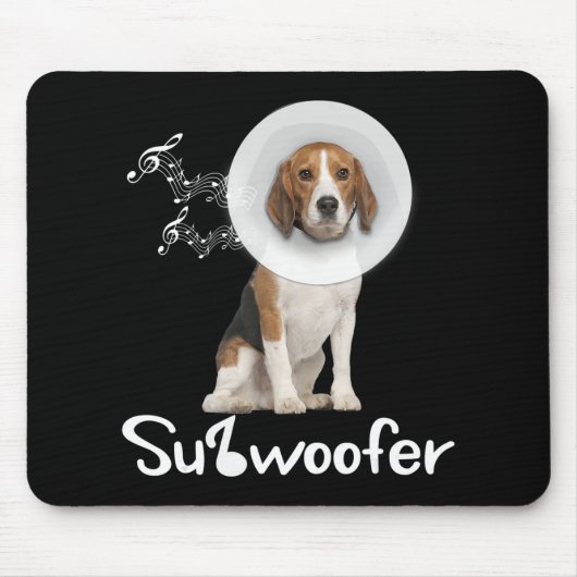 Funny Beagle Dog Lover Sub-Woofer Geschenk Mousepad (Vorne)
