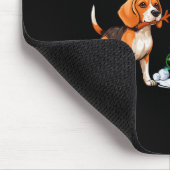 Funny Beagle Dog Snowman Weihnachtsbaum Lichter Xm Mousepad (Ecke)