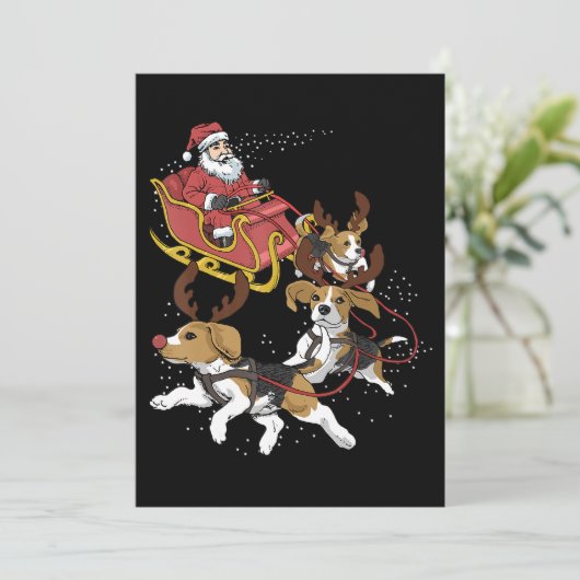 Funny Beagle Dog Weihnachtsgeschenk für Hund Lover Ankündigung (Stehend Vorderseite)