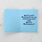 Funny Beagle Dogs play baseball birthday Karte (Innenseite)