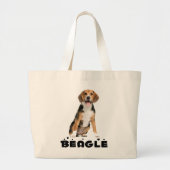 Funny Beagle Geschenk Niedlichen Welpen Hund Lover Jumbo Stoffbeutel (Vorne)