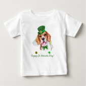 Funny Beagle Gold St Patricks Day Baby T-shirt (Vorderseite)