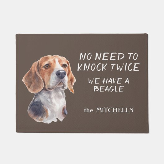 Funny Beagle Hound Doormat Fußmatte (Vorderseite)