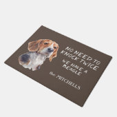 Funny Beagle Hound Doormat Fußmatte (Schrägansicht)