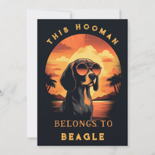 Funny Beagle Hund Eltern Personalisiert Ankündigung