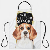 Funny Beagle Hund für Snacks Aquarellkunst Schürze (Vorderseite)