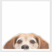 Funny Beagle Hund Halbschau Aufkleber (Blatt)