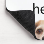 Funny Beagle Hund Hallo Zitat Modernes Tier Mousepad (Ecke)