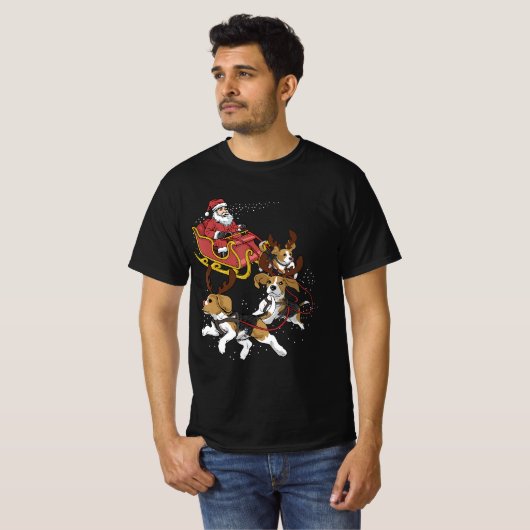 Funny Beagle Hund Weihnachtsgeschenk für Hund Love T-Shirt (Vorne ganz)