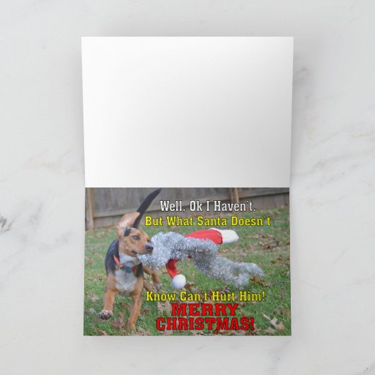 Funny Beagle, ich war ein guter Junge Weihnachten (Innenseite)