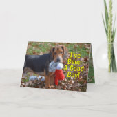 Funny Beagle, ich war ein guter Junge Weihnachten (Vorderseite)