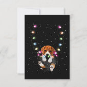 Funny Beagle in Pocket Weihnachten Weihnachtsgesch RSVP Karte (Vorderseite)
