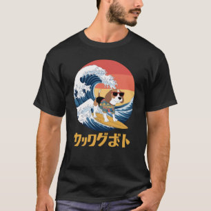 Funny Beagle Japanisch Kanagawa Wave Dog T-Shirt