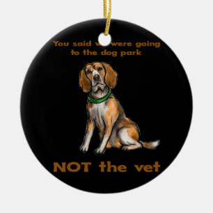 Funny Beagle Jog Dog Eigentümer Mama Vater Lover  Keramik Ornament