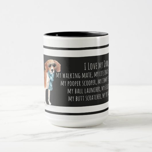 Funny Beagle Liebe mein Vater Dog Lover Tasse (Zentrum)