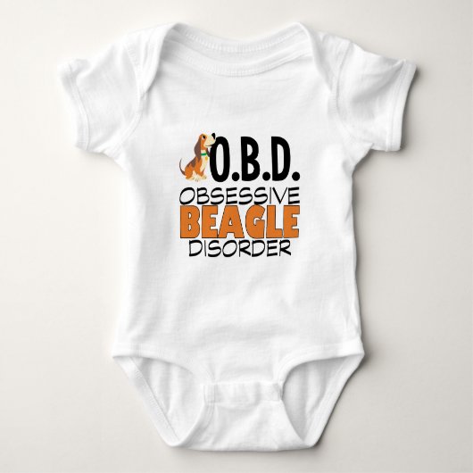 Funny Beagle Obsessed Baby Strampler (Vorderseite)
