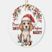Funny Beagle Puppy definiert Schönheit Keramik Ornament (Links)