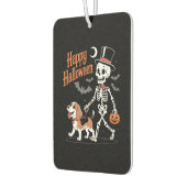 Funny Beagle Skeleton Dog Walking Autolufterfrischer (Links)