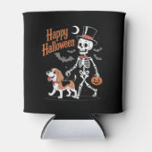 Funny Beagle Skeleton Dog Walking Dosenkühler (Vorderseite)