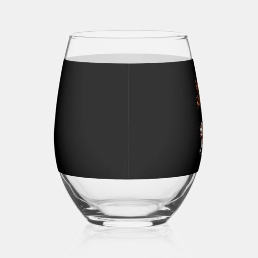 Funny Beagle Skeleton Dog Walking Weinglas Ohne Stiel (Rechts)