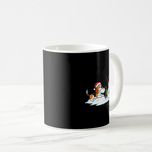 Funny Beagle Snowman Christmas Tree Xmas Womens Me Kaffeetasse (VorderseiteRechts)
