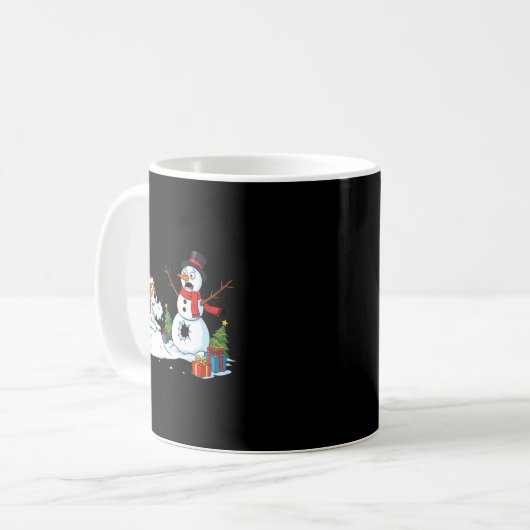 Funny Beagle Snowman Christmas Tree Xmas Womens Me Kaffeetasse (Vorderseite Links)