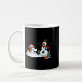 Funny Beagle Snowman Christmas Tree Xmas Womens Me Kaffeetasse (Links)